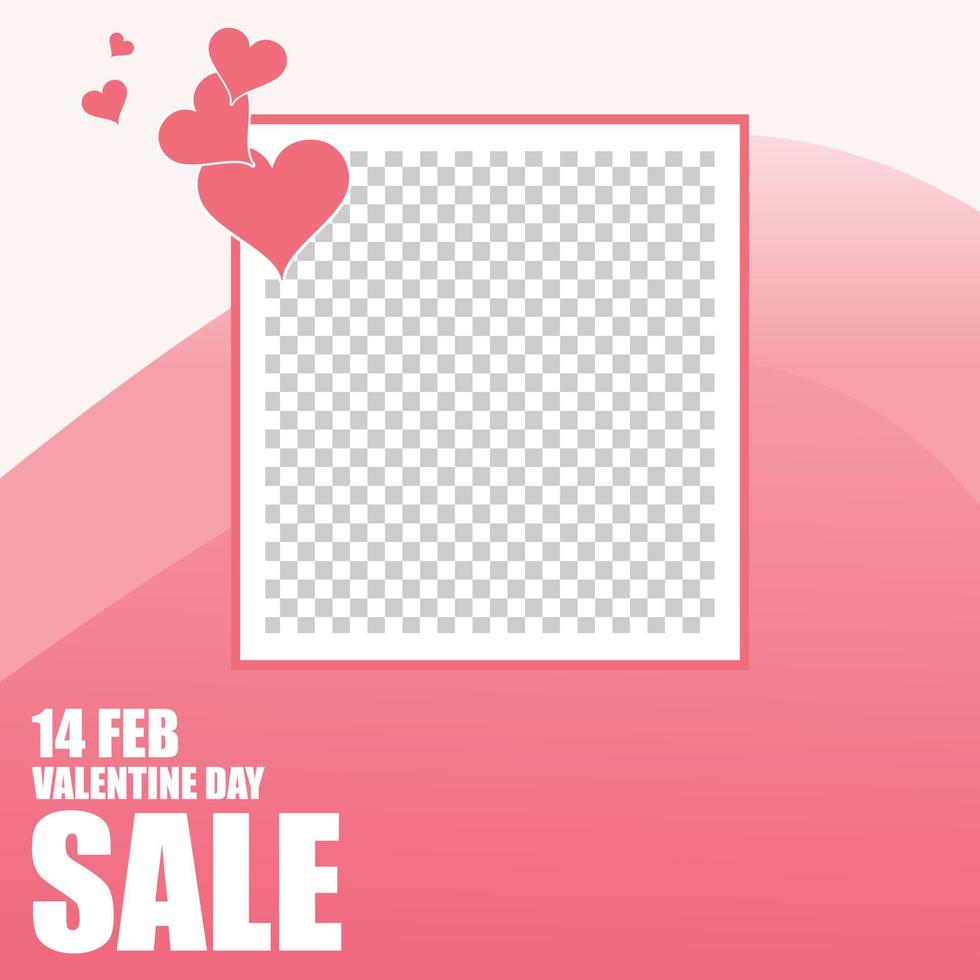 valentine day red and pink post design part ninety two vector