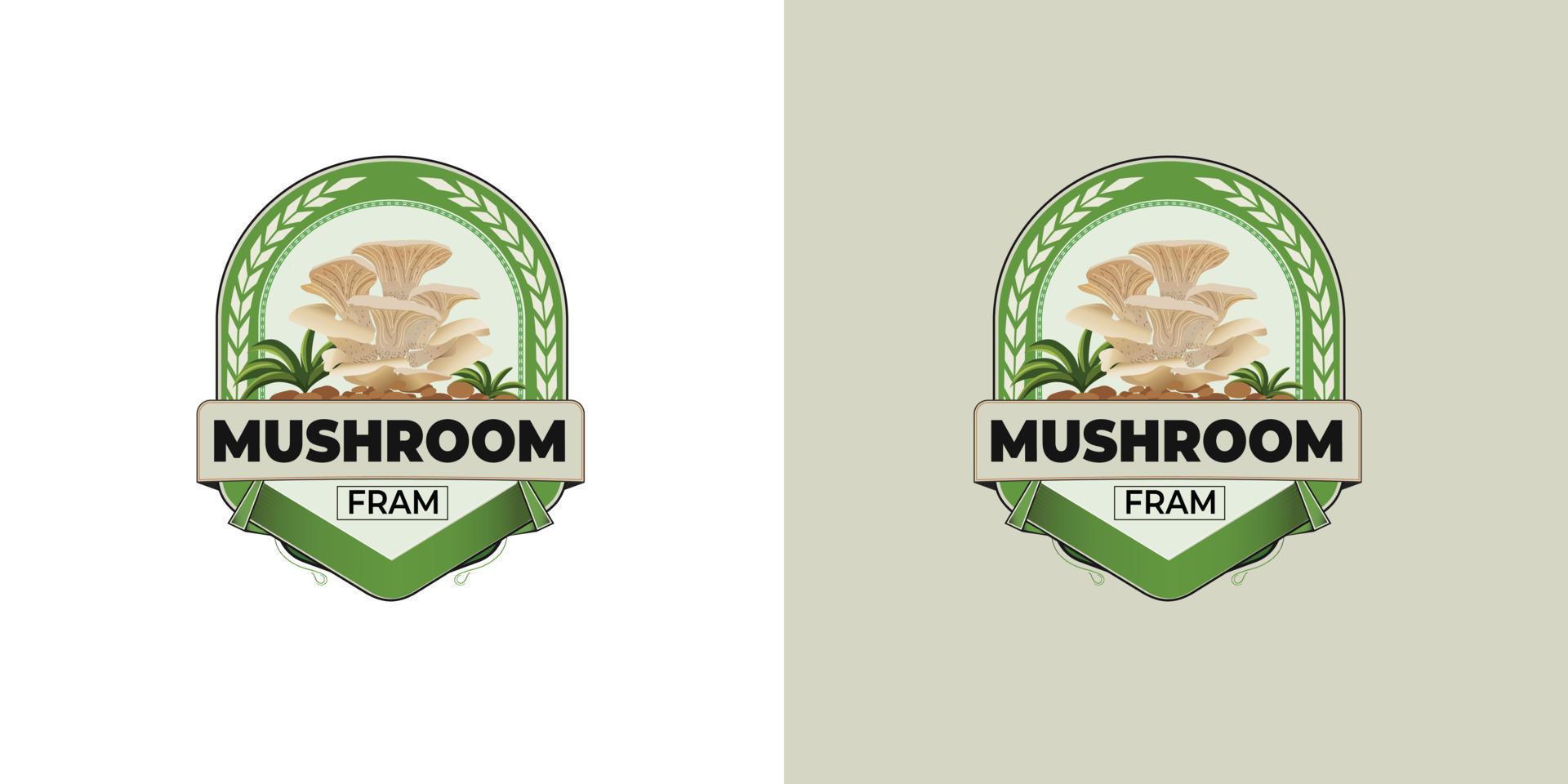 mushroom logo design vector