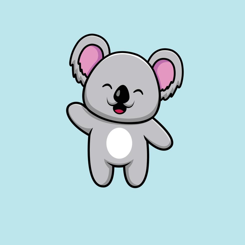 Cute Koala Waving Hand Cartoon Vector Icon Illustration. Animal Icon  Concept Isolated Premium Vector. Flat Cartoon Style 4896428 Vector Art at  Vecteezy