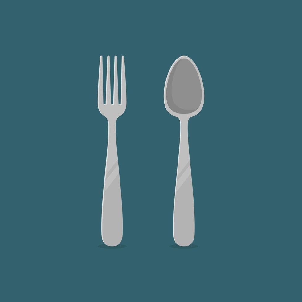 Fork and spoon icon illustration vector