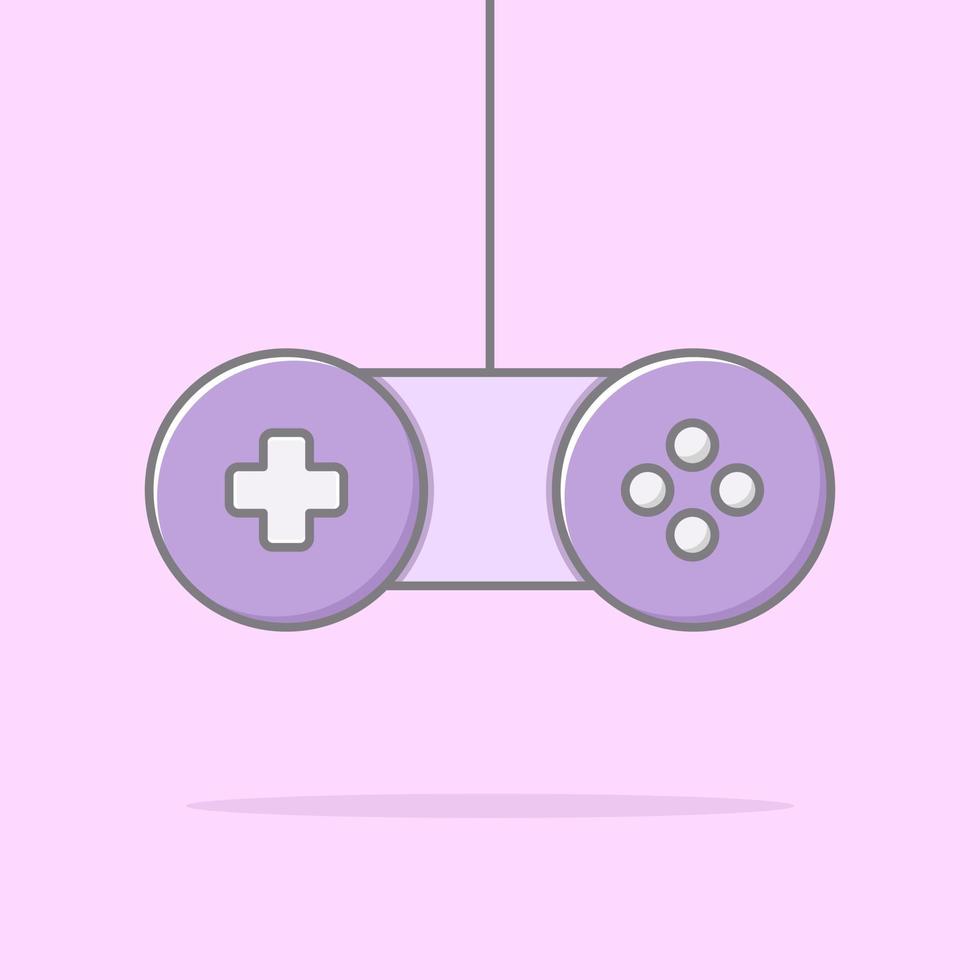 Retro game controller illustration vector