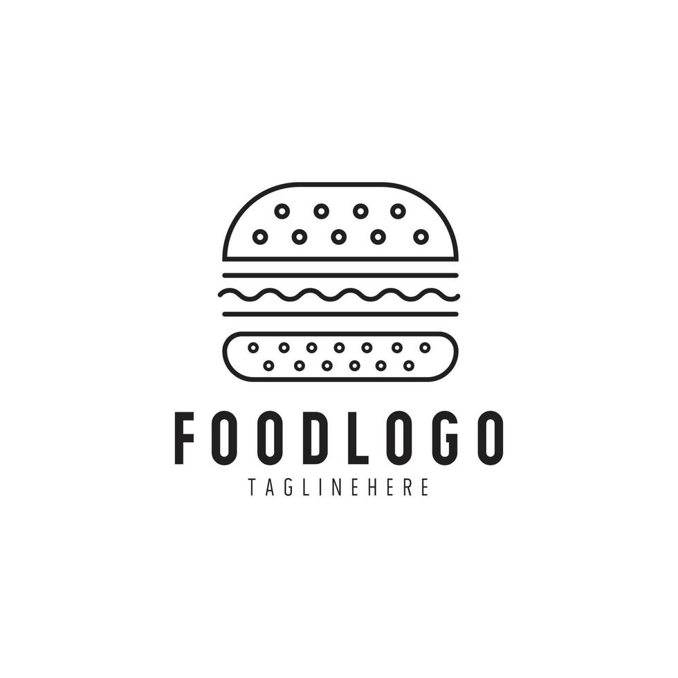 plantilla de vector de logotipo de hamburguesa creativa