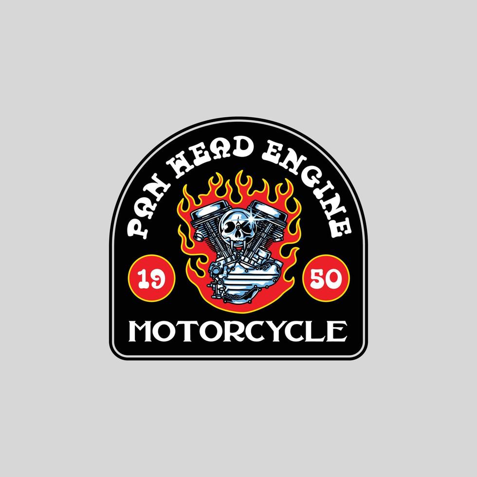 ilustración vectorial logo insignia club de motos vector