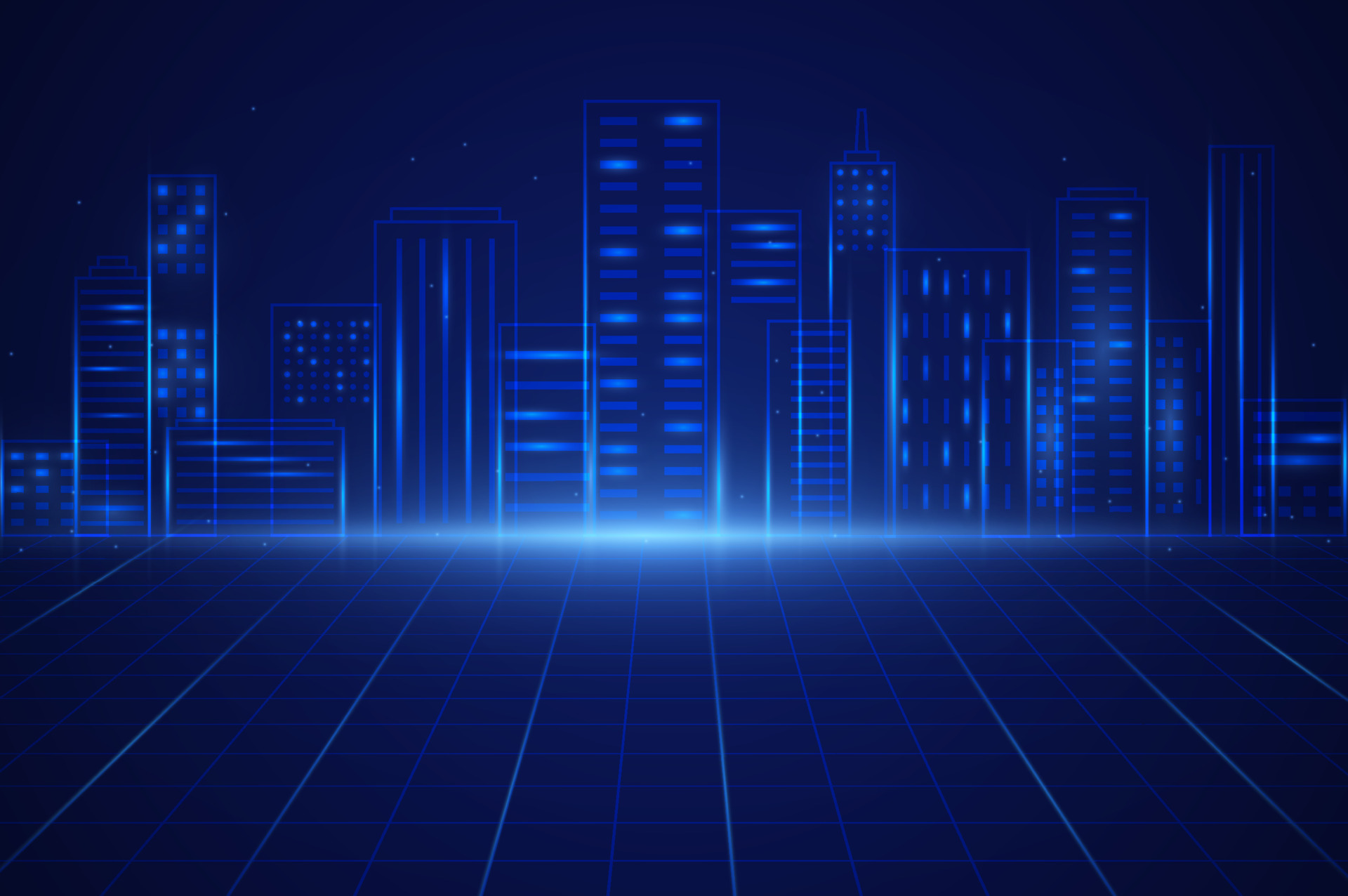 digital building in matrix style. abstract background. Digital city