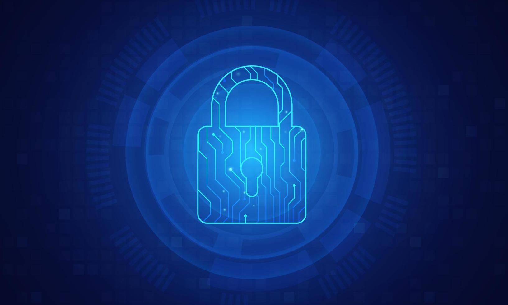 Data Security system Protection.computer security concept. vector
