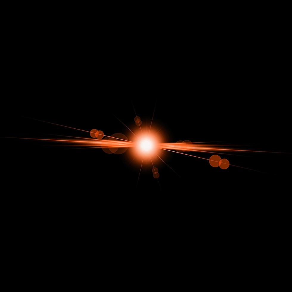 Realistic lights effect or lens flare photo