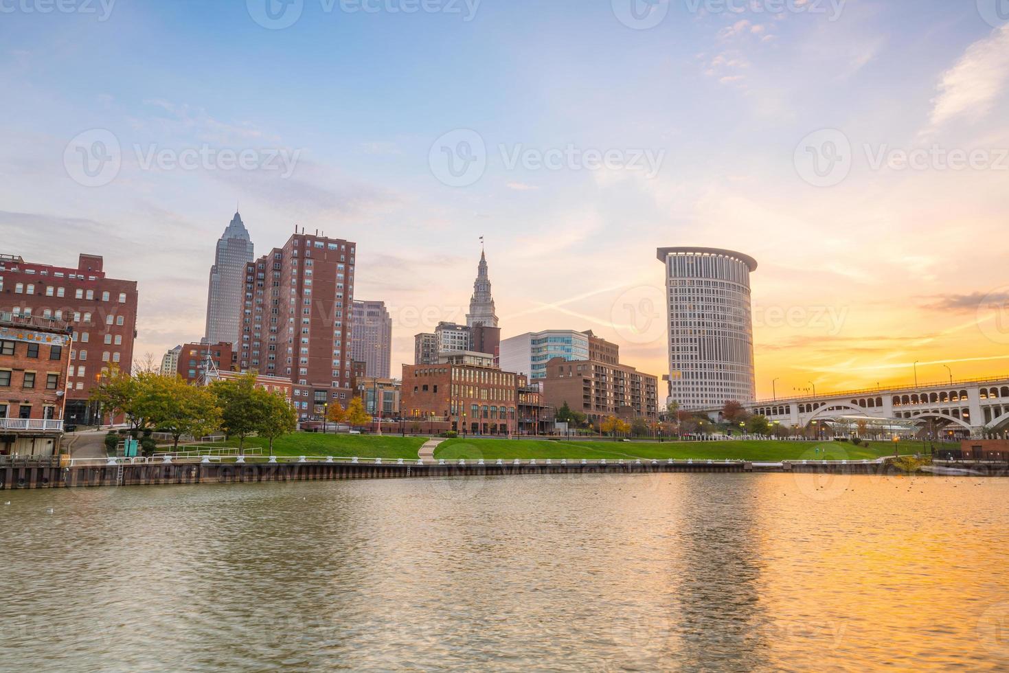 vista del centro de cleveland foto