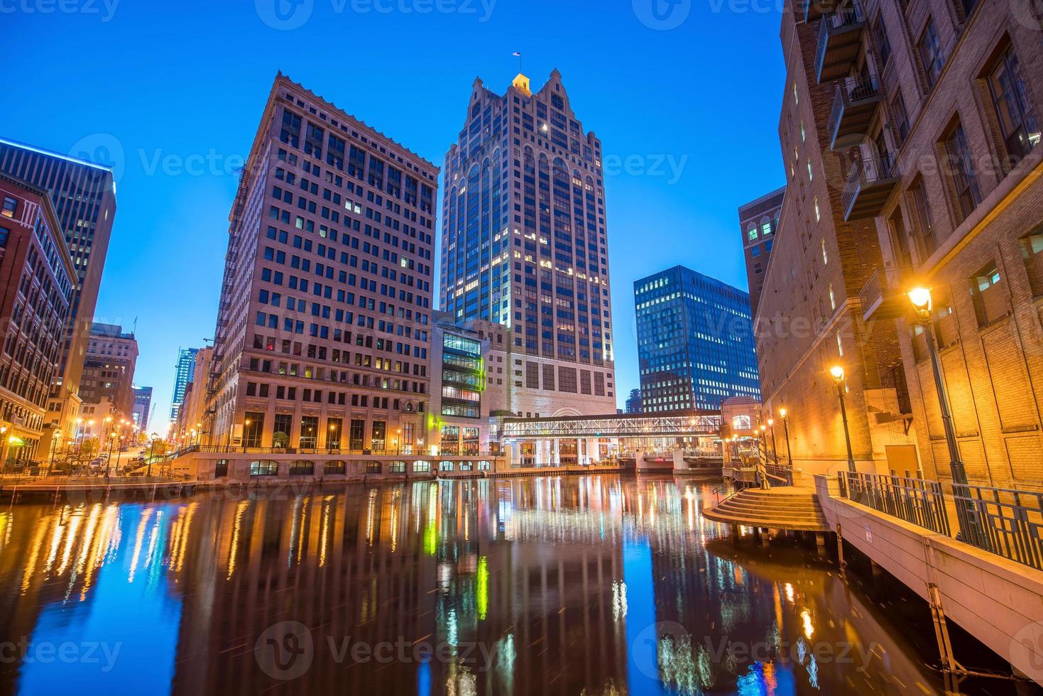 Downtown Milwaukee skyline in USA photo