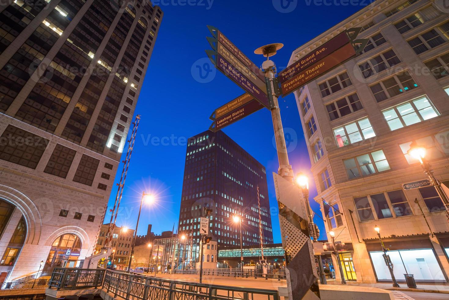 Downtown Milwaukee skyline in USA photo