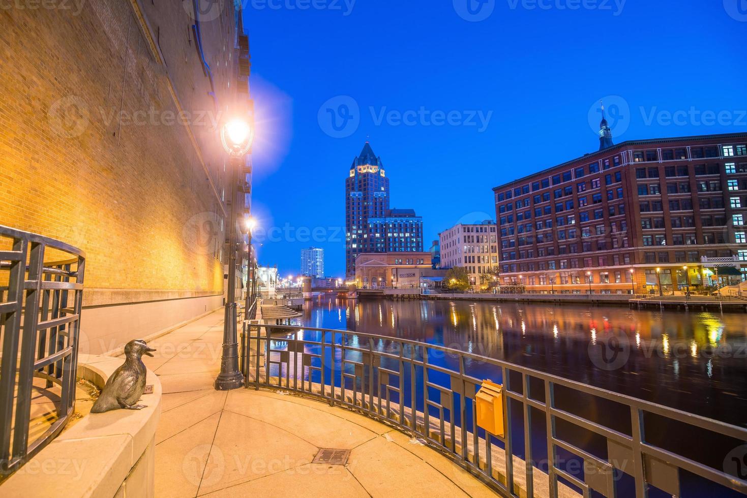 Downtown Milwaukee skyline in USA photo