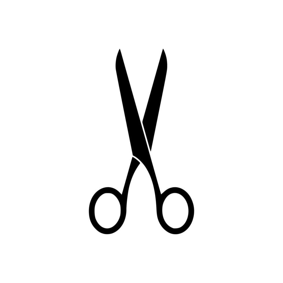 scissors glyph icon vector