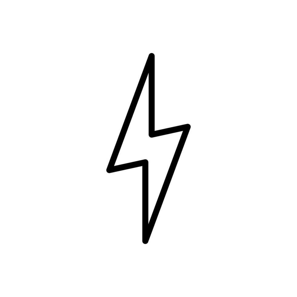 lightning icon line style vector