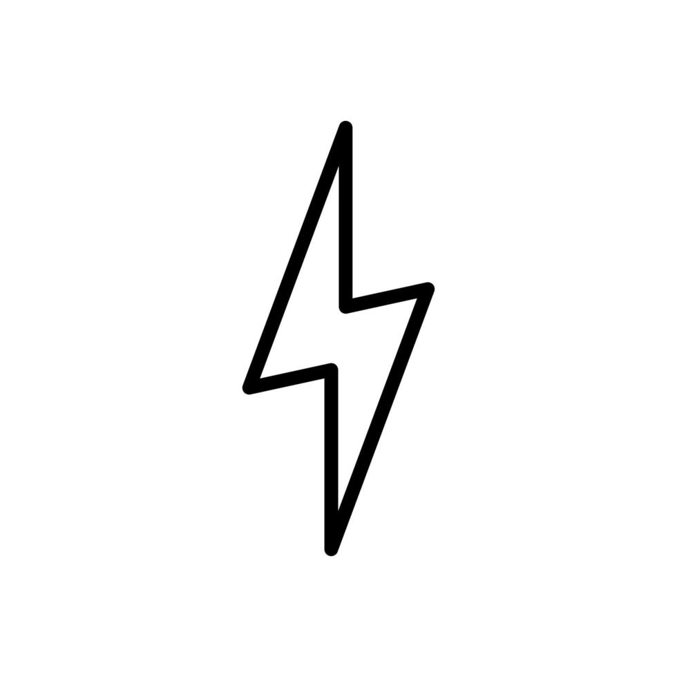 lightning icon line style vector