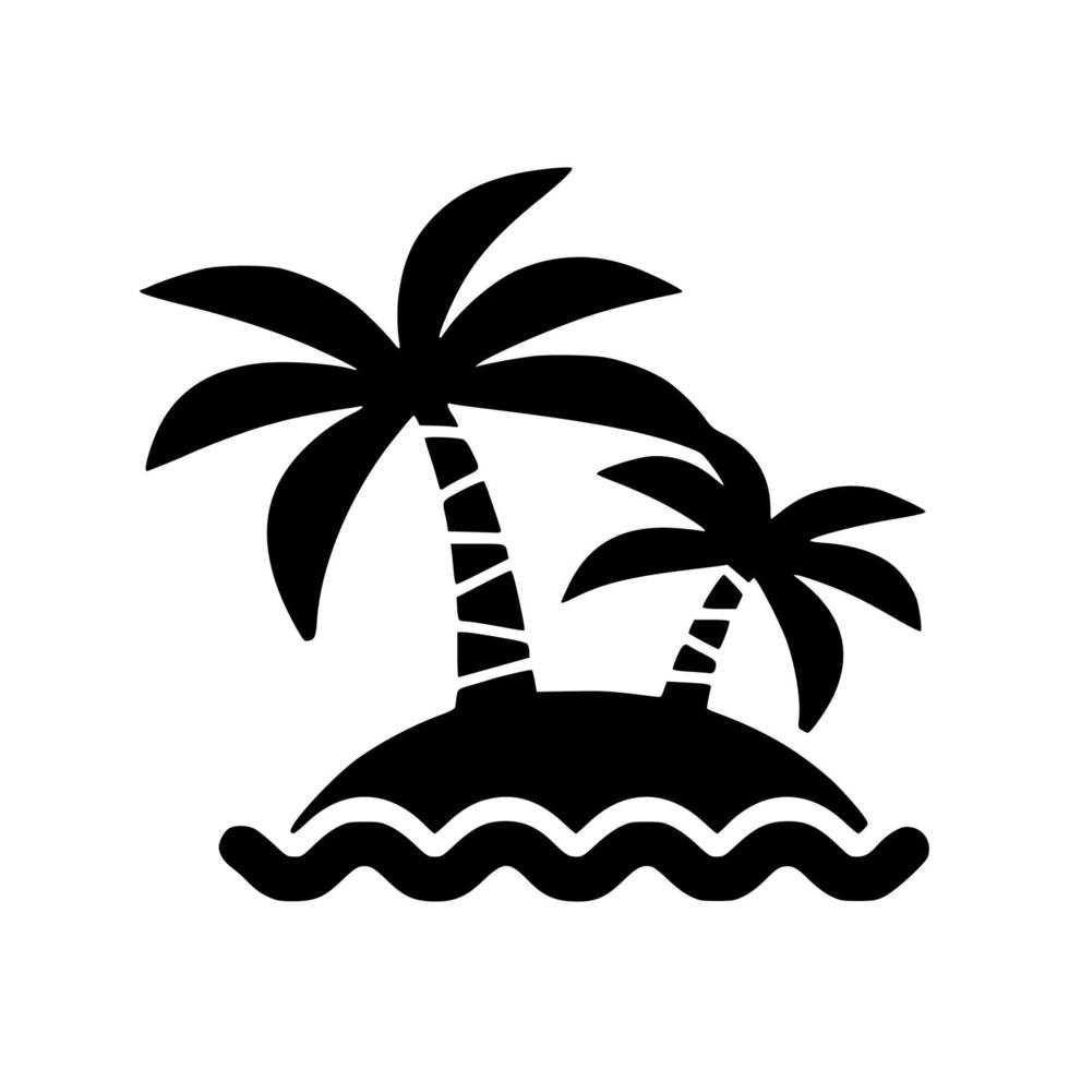 icono de playa o logotipo símbolo de signo aislado ilustración vectorial vector