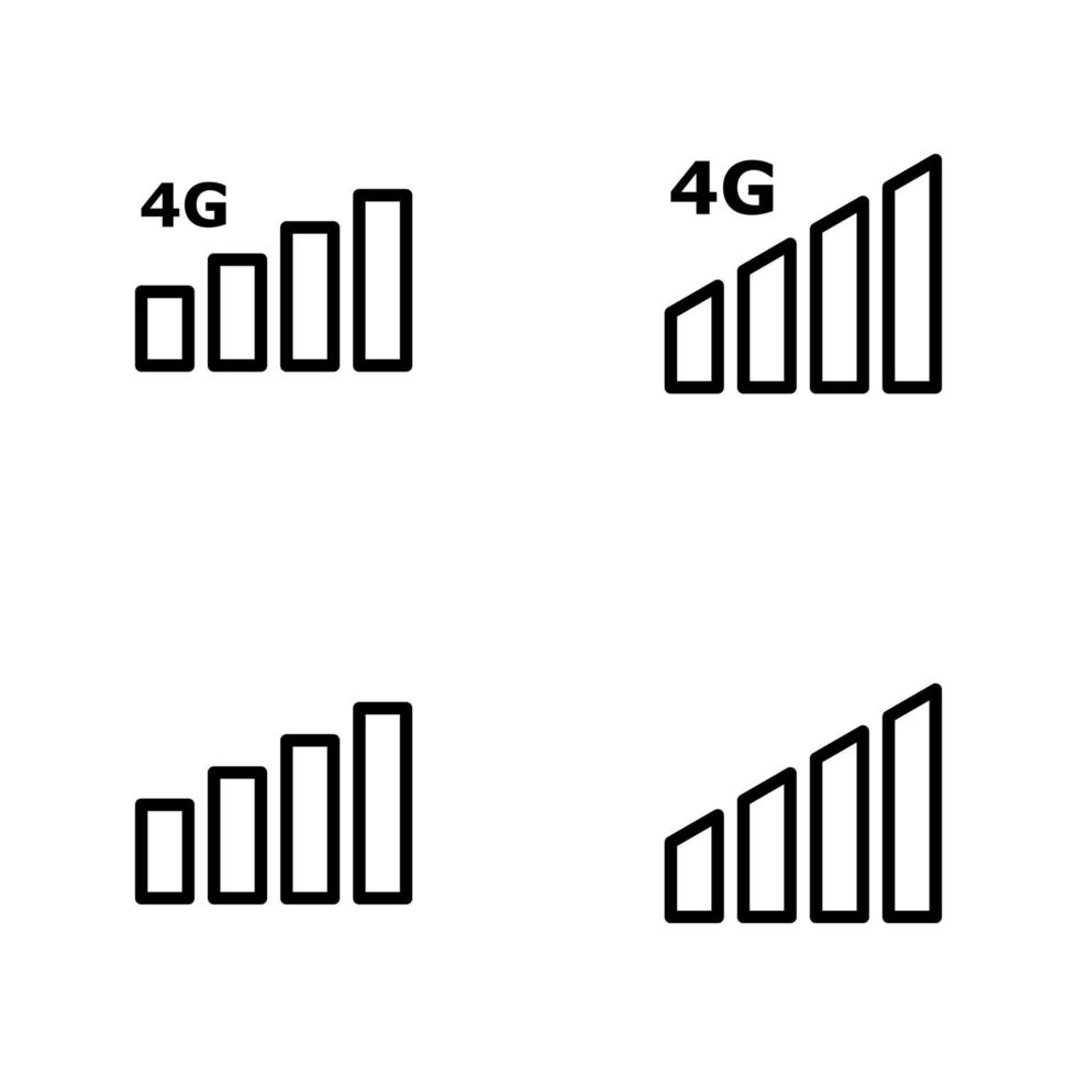 Signal icon flat vector