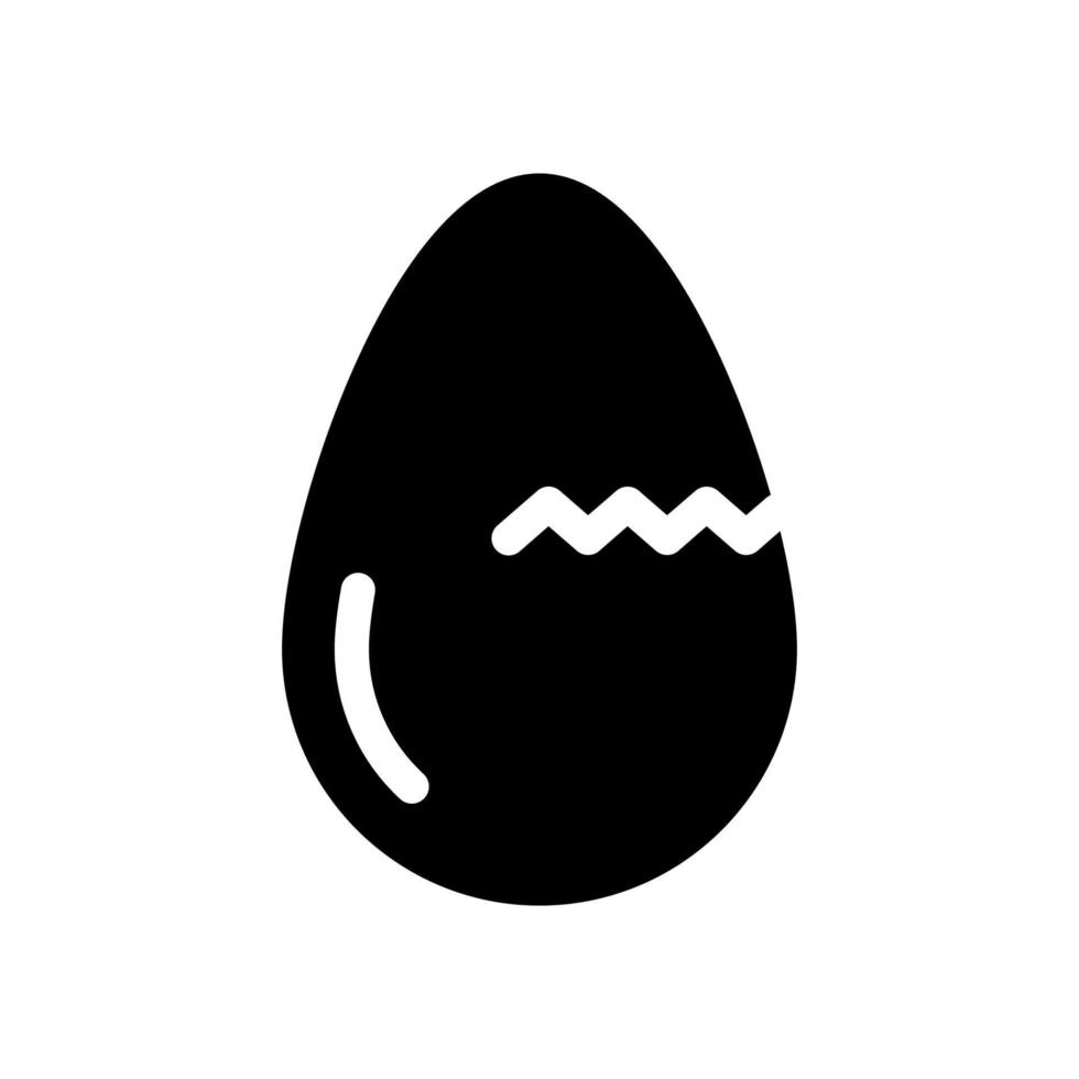 estilo de glifo de icono de huevo vector