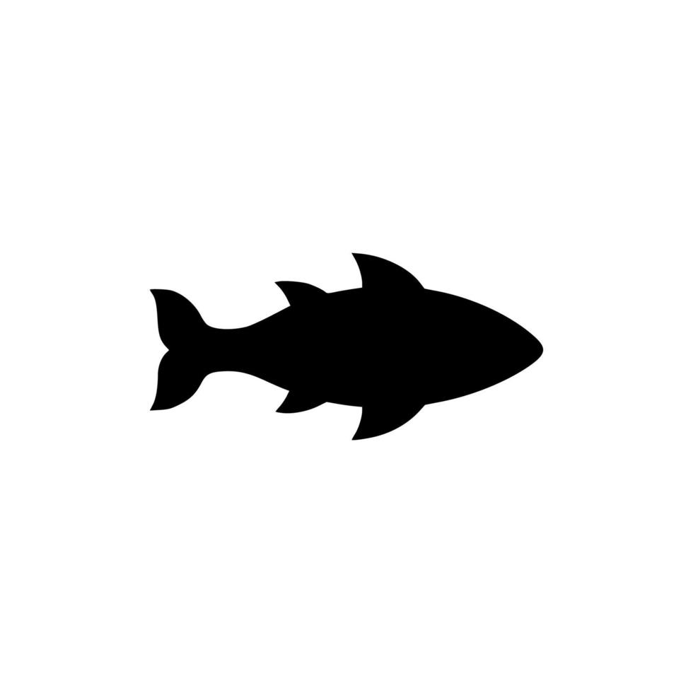 icono de pescado. símbolo de animal de agua - plantilla de logotipo vectorial. vector