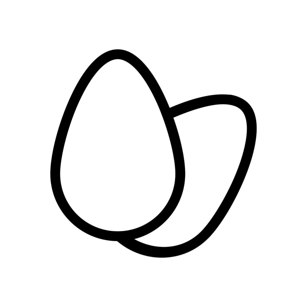 icono de línea de huevo vector