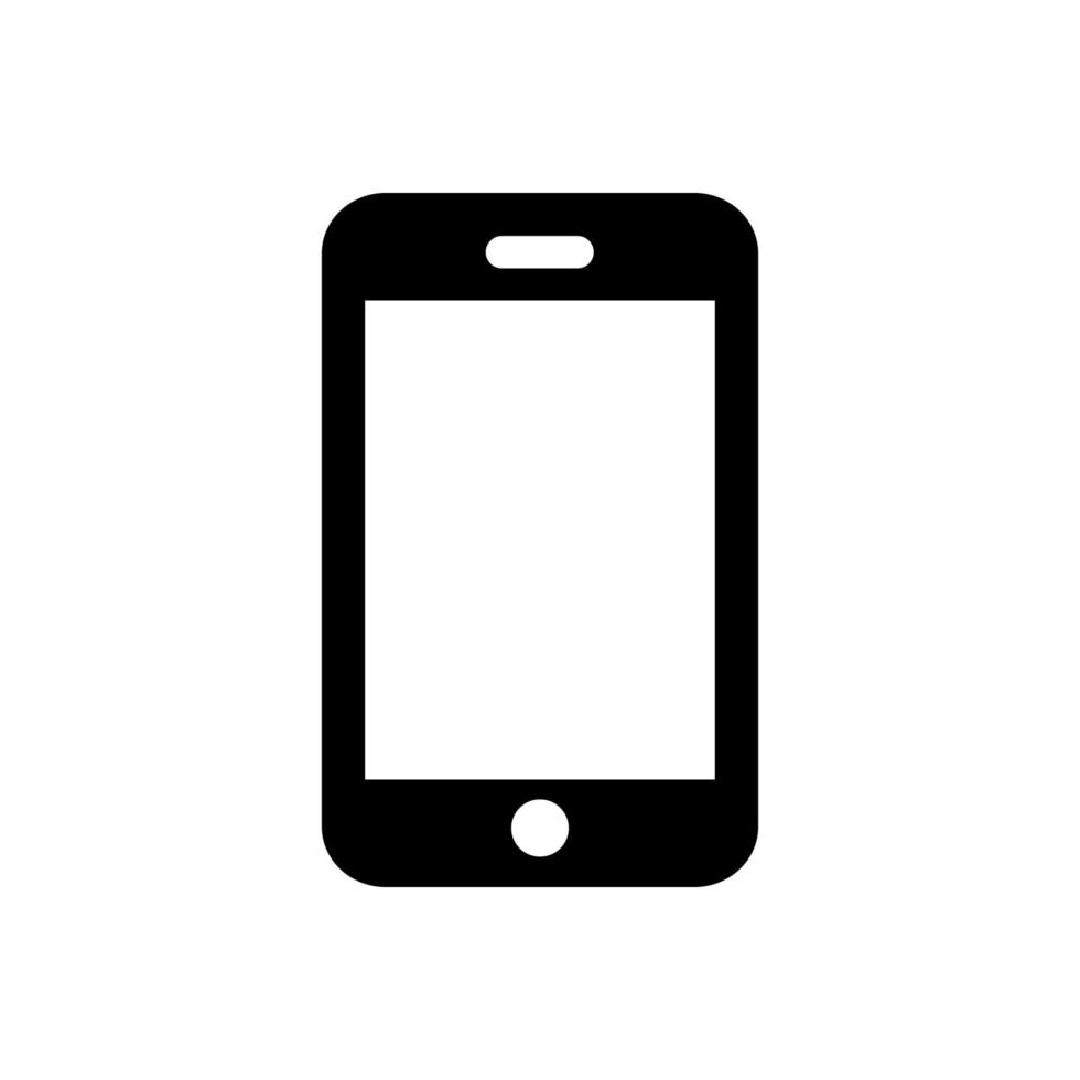 Smartphone vector icon. Phone black symbol isolated on white background. Vector EPS 10