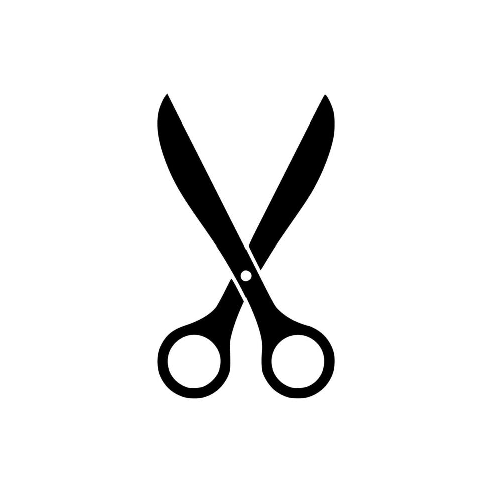 scissors glyph icon vector