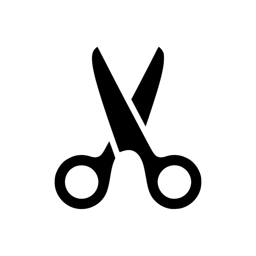 scissors glyph icon vector