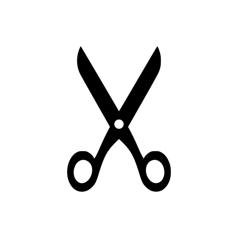 scissors glyph icon vector