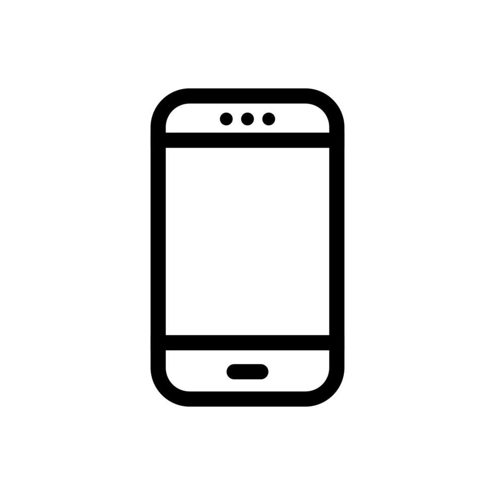 Smartphone vector icon. Phone black symbol isolated on white background. Vector EPS 10