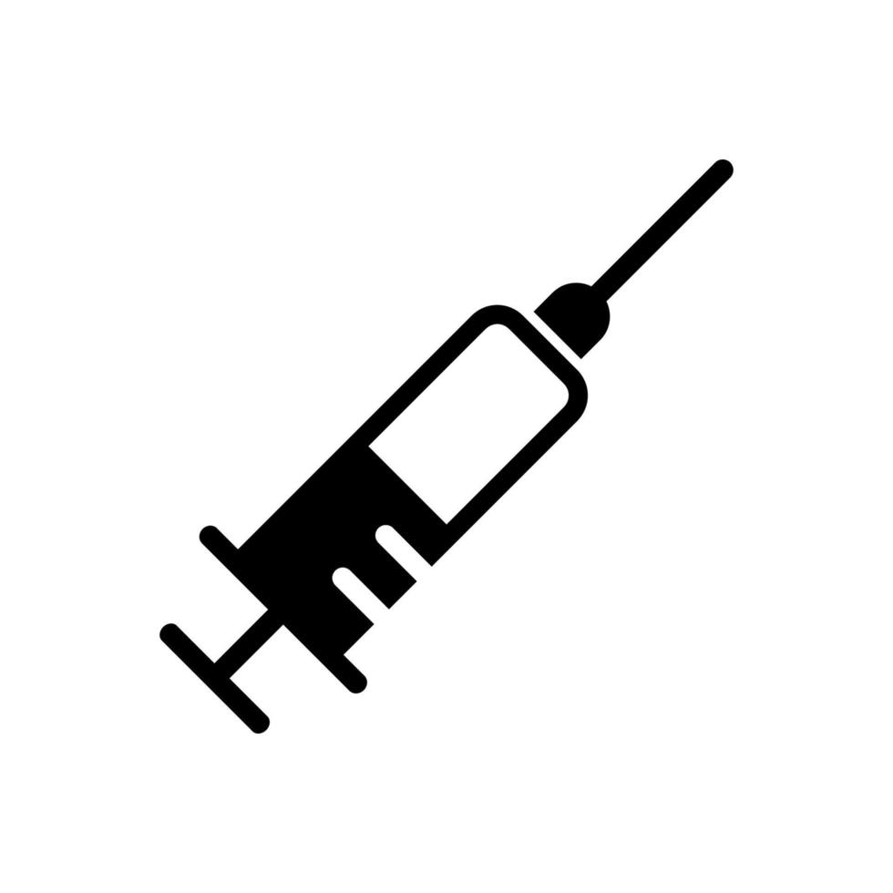 syringe icon vector black and white