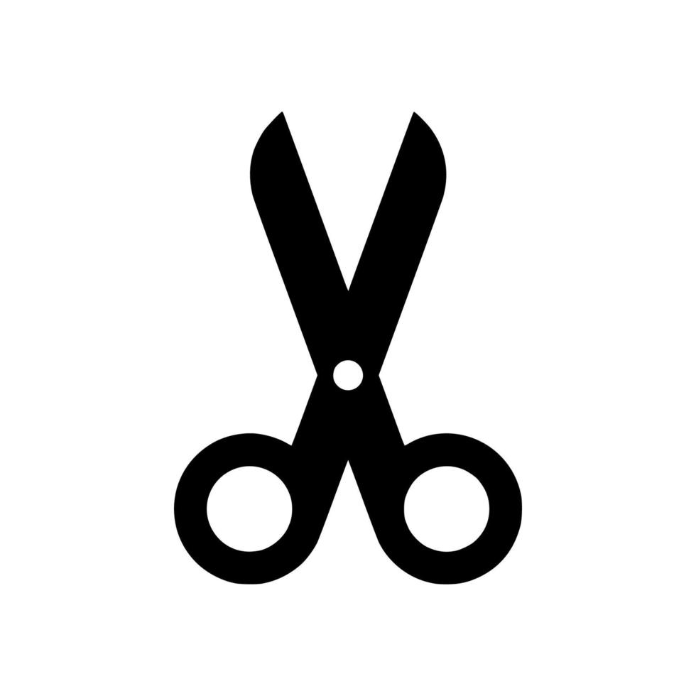 scissors glyph icon vector