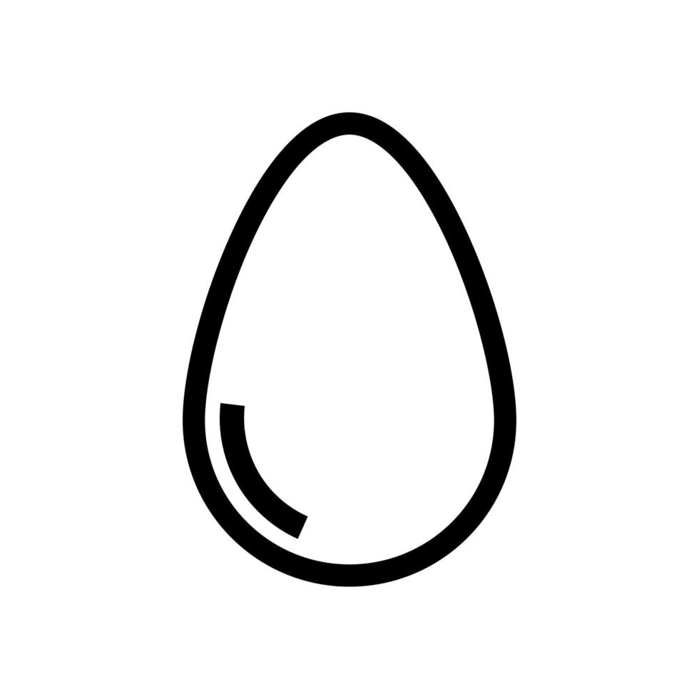 egg line icon vector