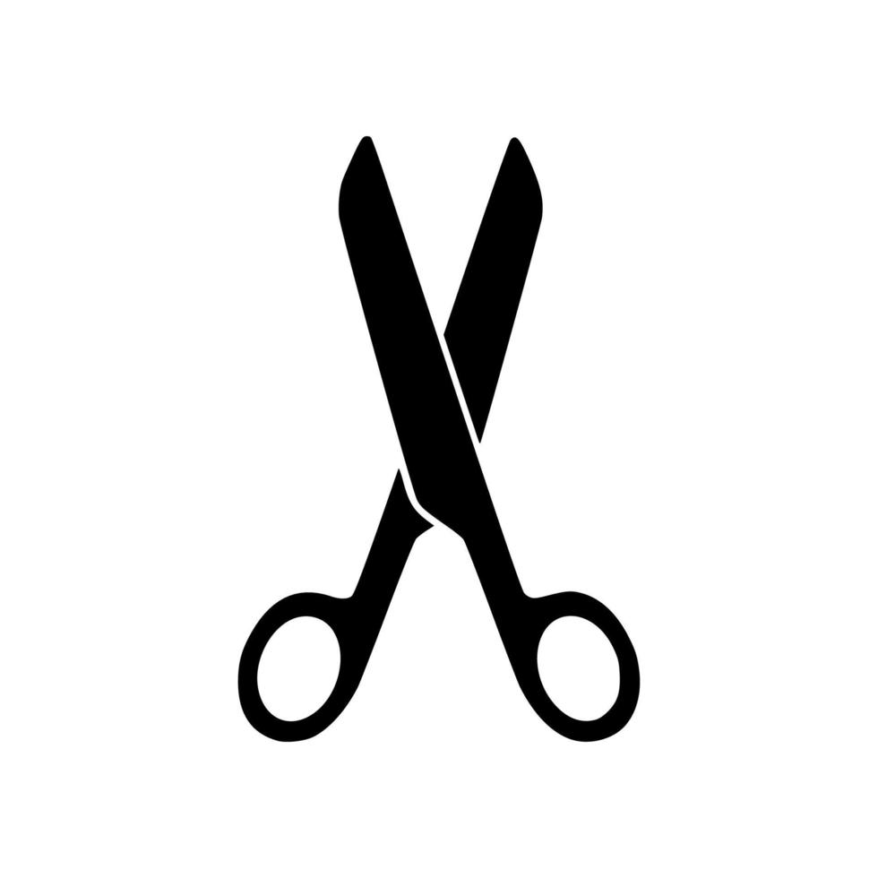 scissors glyph icon vector