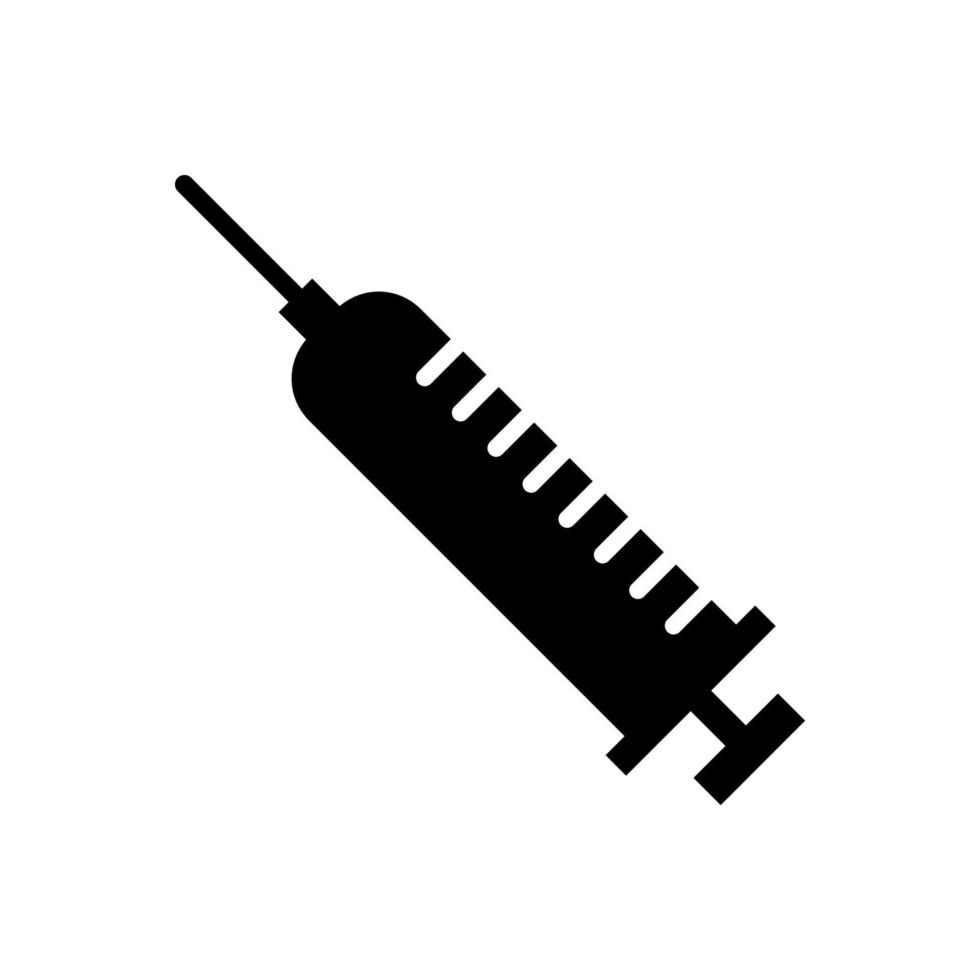 syringe icon vector black and white 4897619 Vector Art at Vecteezy