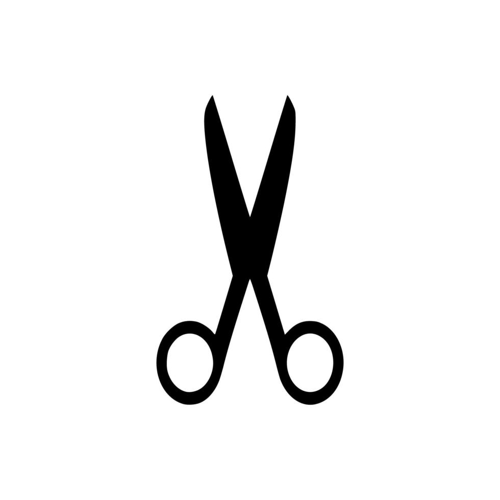 scissors glyph icon vector