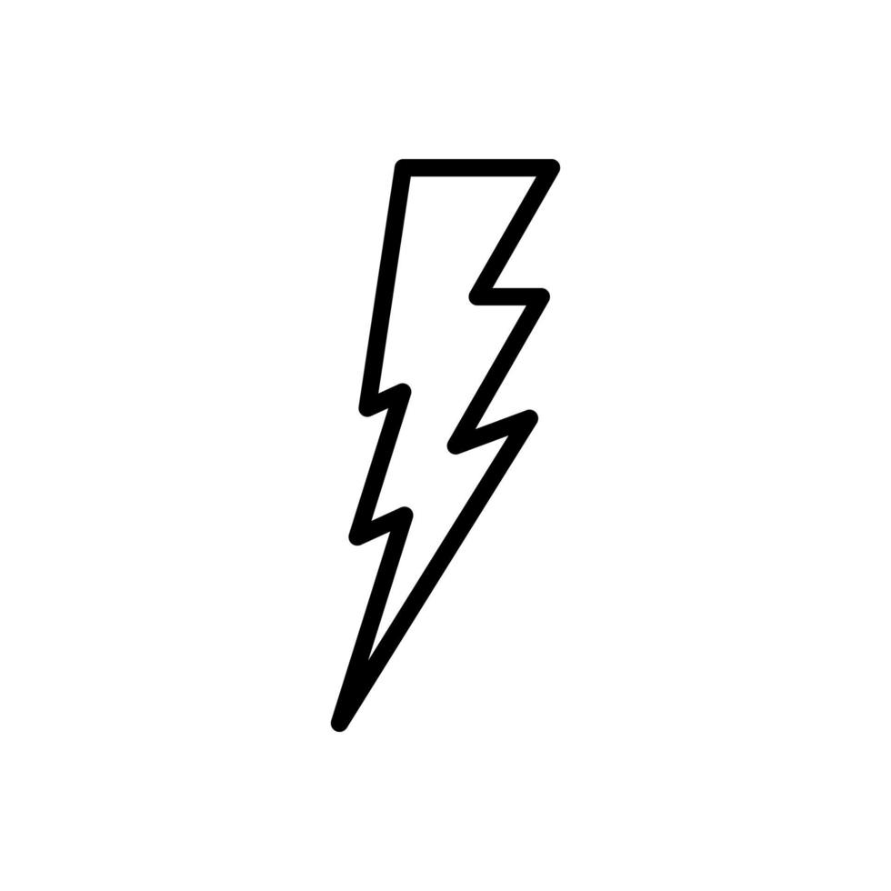 lightning icon line style vector