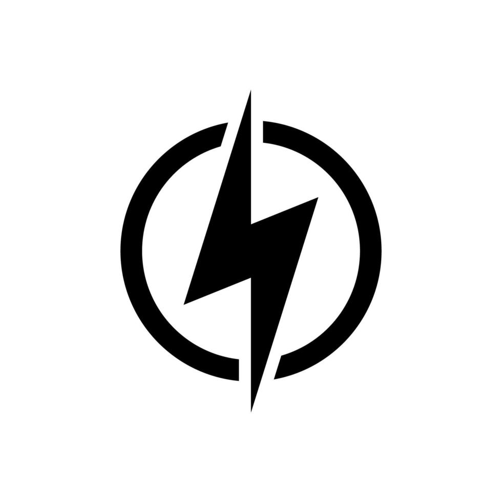 lightning icon simple design vector