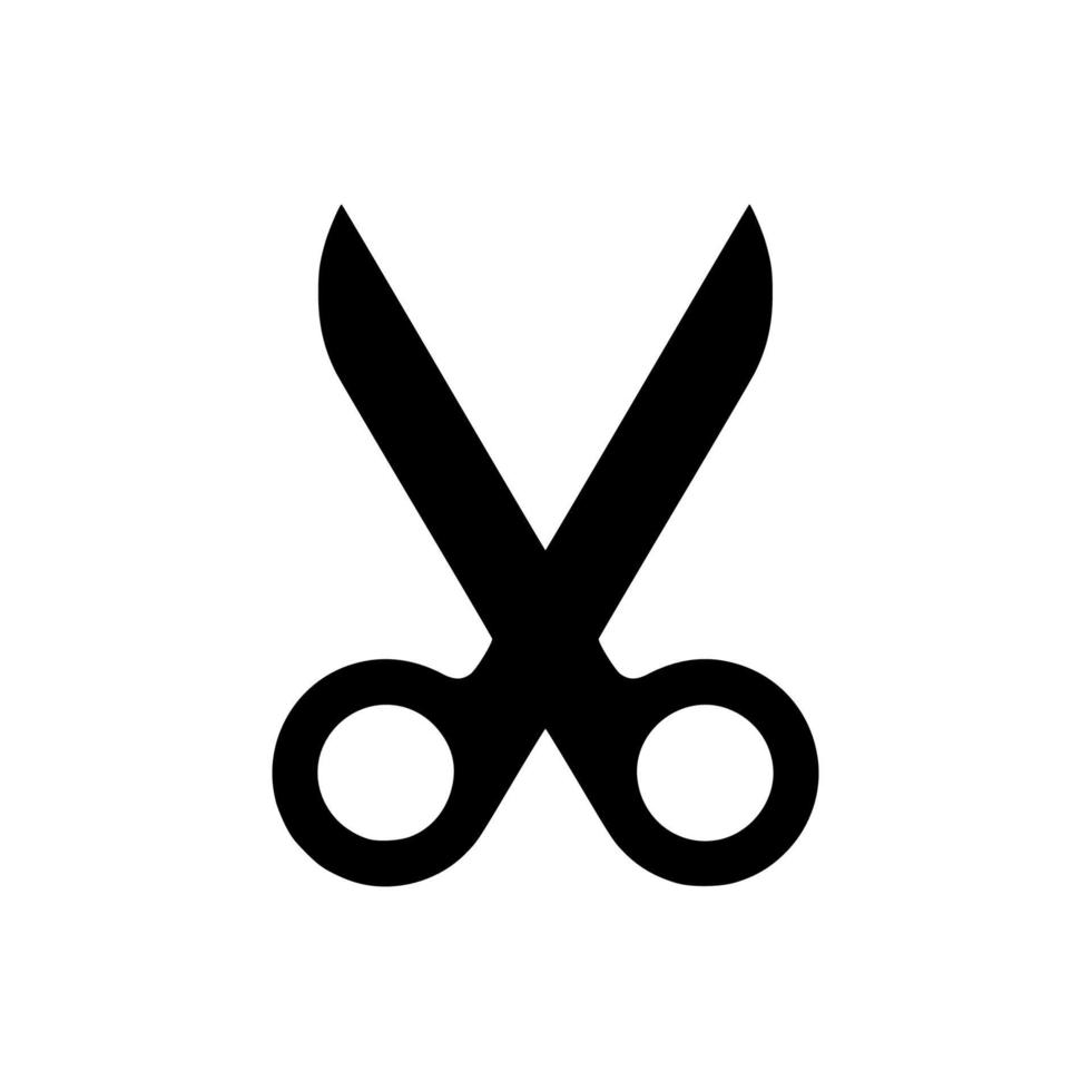 scissors glyph icon vector