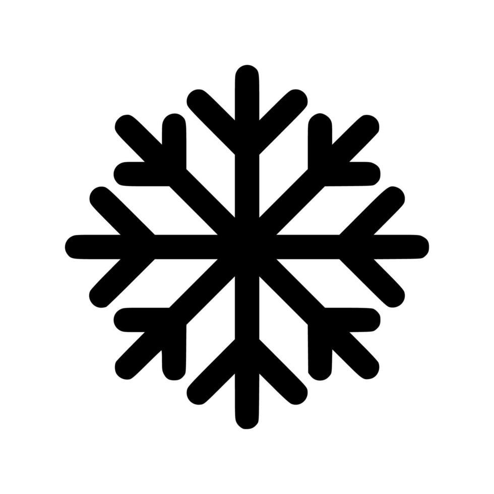 Diseño de ilustración de vector de icono de copo de nieve 4897686