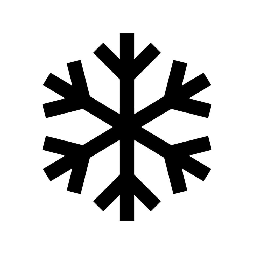 Diseño de ilustración de vector de icono de copo de nieve