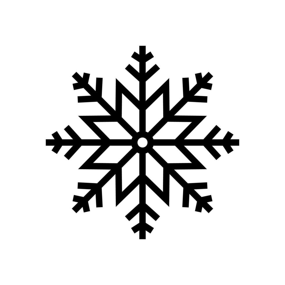 Snowflake icon. snow icon isolated on white background. Symbol of winter, frozen, Christmas, New Year holiday. vector