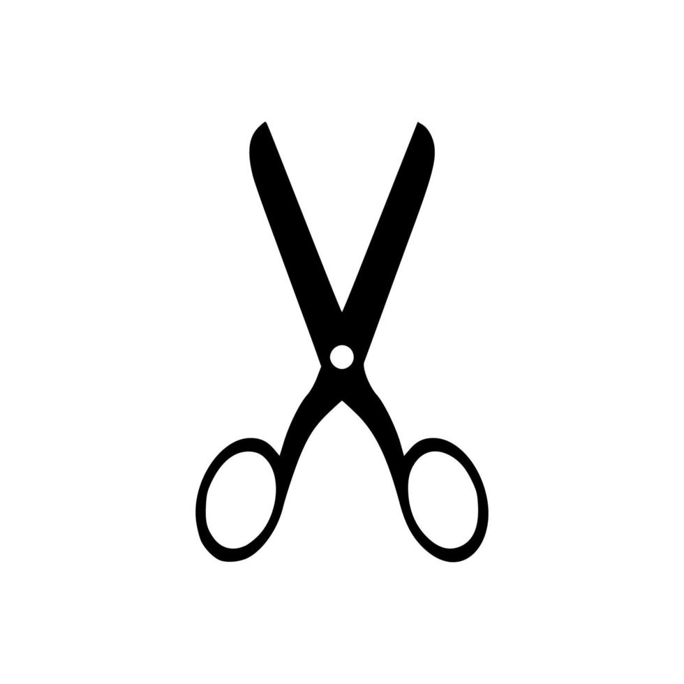 scissors glyph icon vector