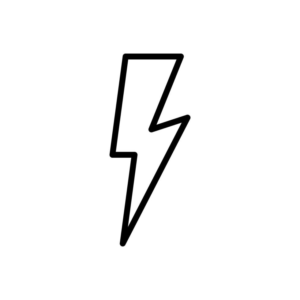 lightning icon line style vector