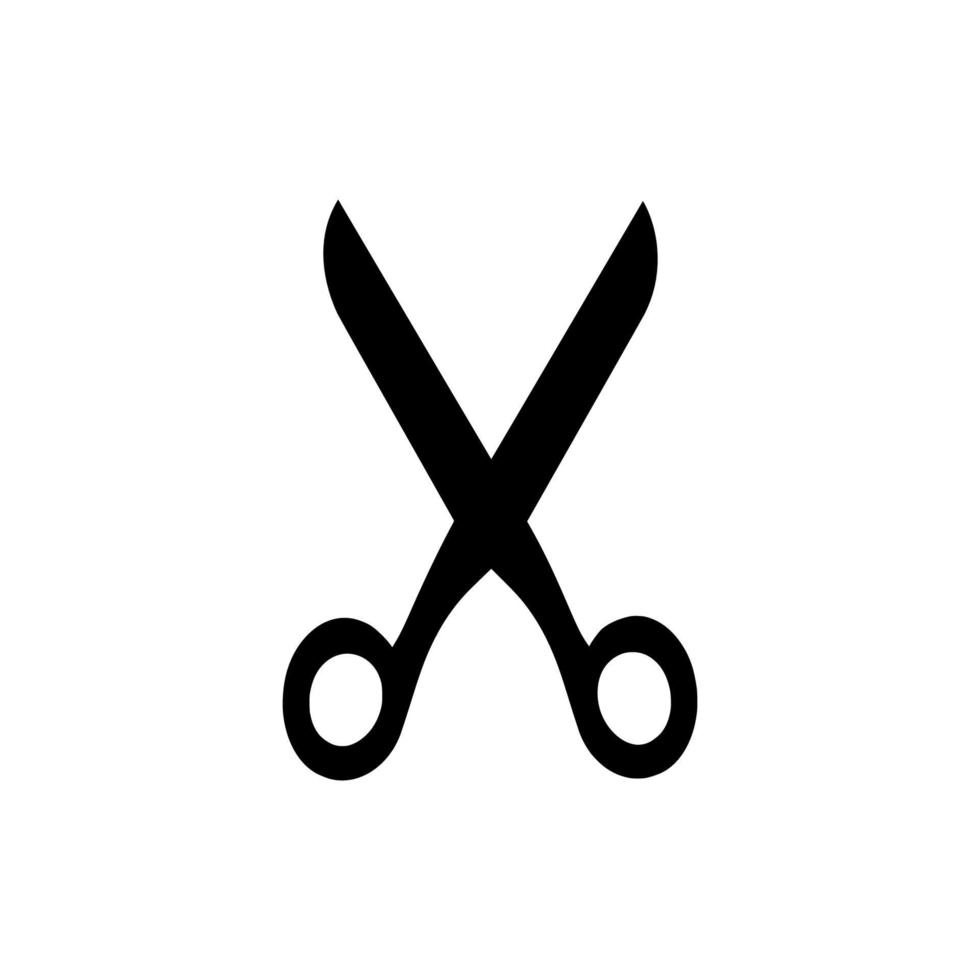 scissors glyph icon vector