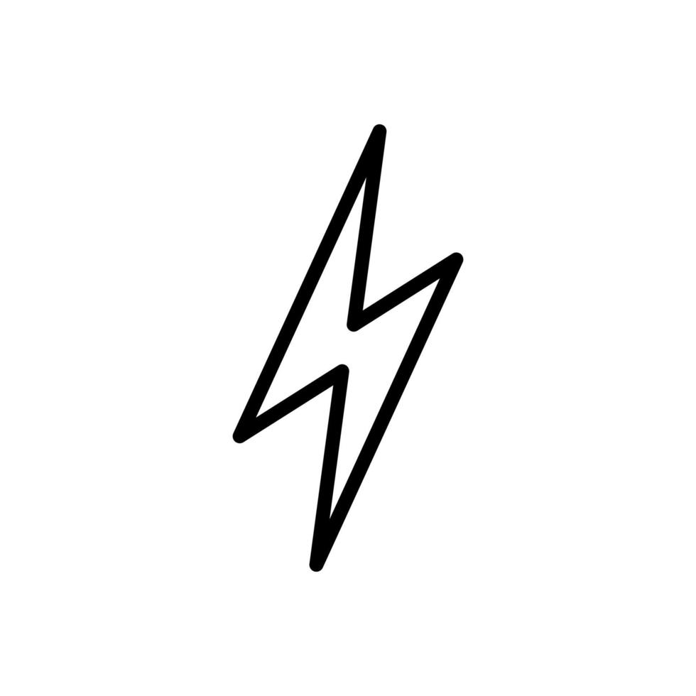 lightning icon line style vector