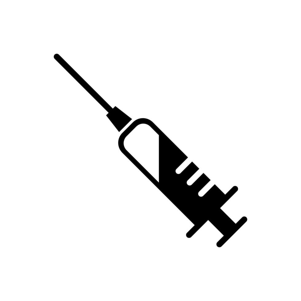 syringe icon vector black and white 4897737 Vector Art at Vecteezy