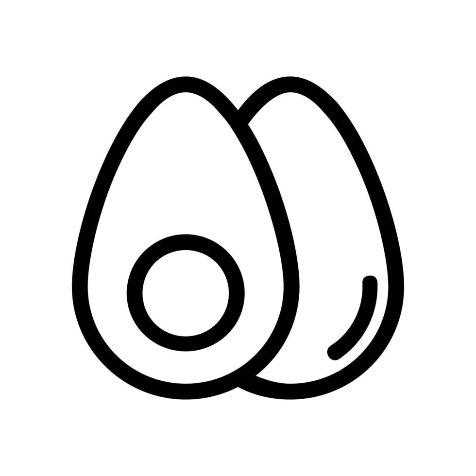 icono de línea de huevo vector