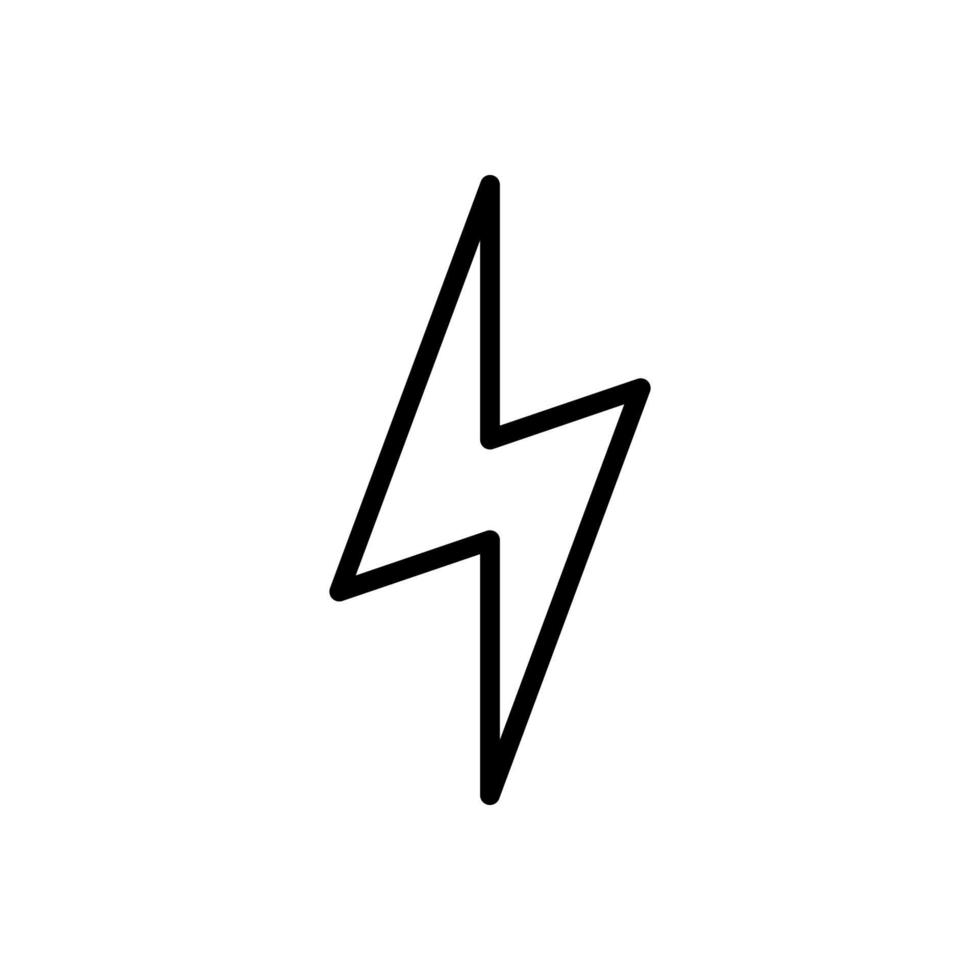 lightning icon line style vector