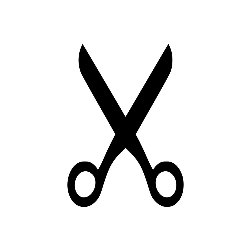 scissors glyph icon vector