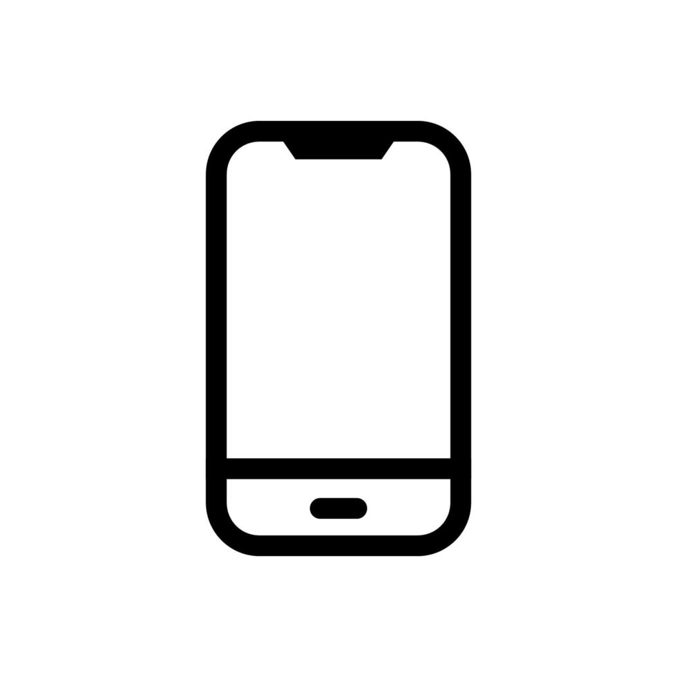 Smartphone vector icon. Phone black symbol isolated on white background. Vector EPS 10