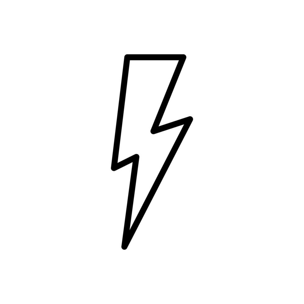 lightning icon line style vector