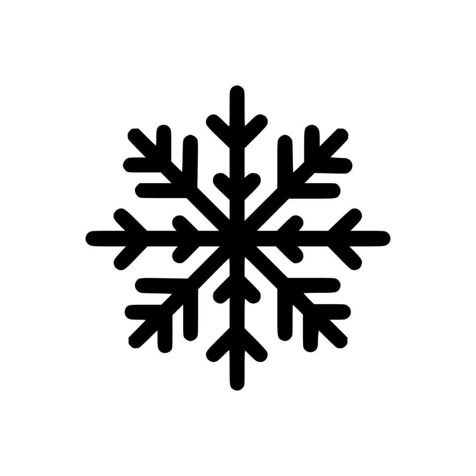 Diseño de ilustración de vector de icono de copo de nieve